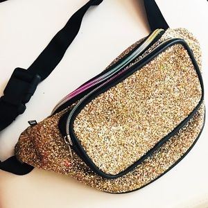 Women’s Gold Glitter Fanny Pack